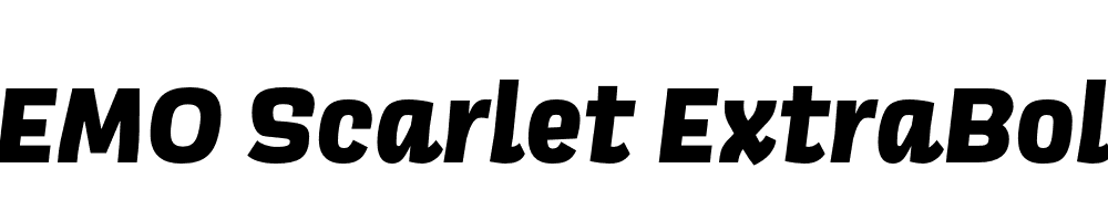  DEMO Scarlet ExtraBold Italic Regular