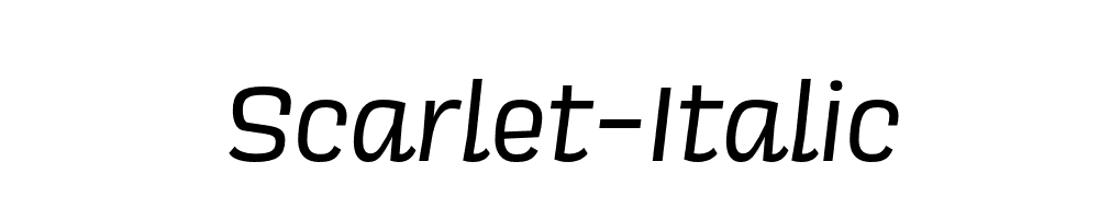 Scarlet-Italic