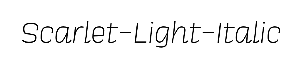 Scarlet-Light-Italic