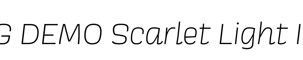  DEMO Scarlet Light Italic Regular