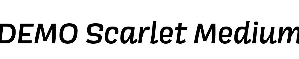  DEMO Scarlet Medium Italic Regular