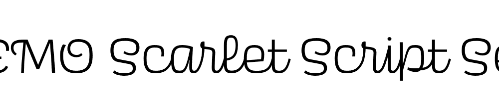  DEMO Scarlet Script SemiLight Regular