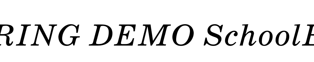  DEMO SchoolBook Italic