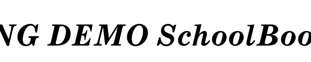  DEMO SchoolBook Bold Italic