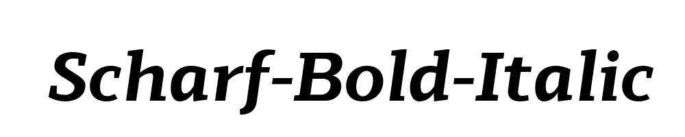 Scharf-Bold-Italic