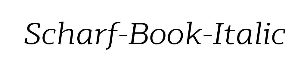 Scharf-Book-Italic