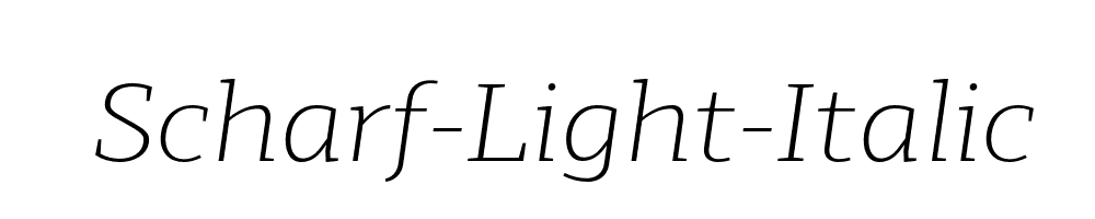 Scharf-Light-Italic