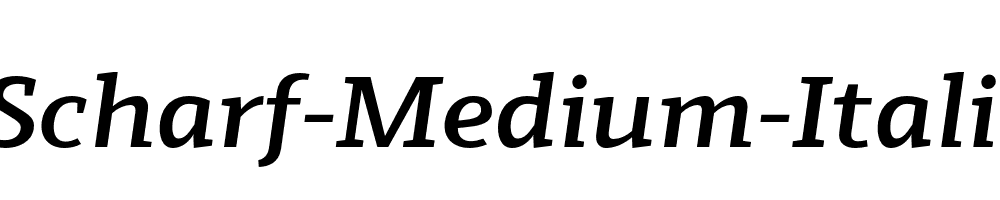 Scharf-Medium-Italic