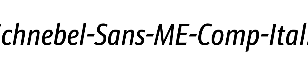 Schnebel-Sans-ME-Comp-Italic