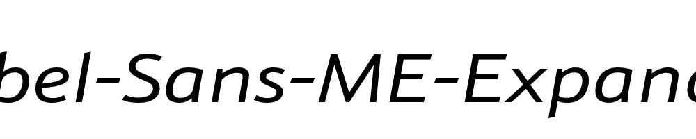 Schnebel-Sans-ME-Expand-Italic