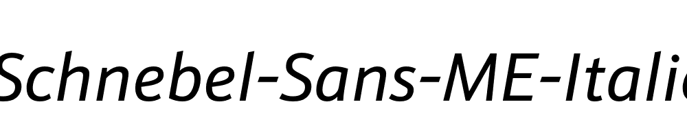 Schnebel-Sans-ME-Italic