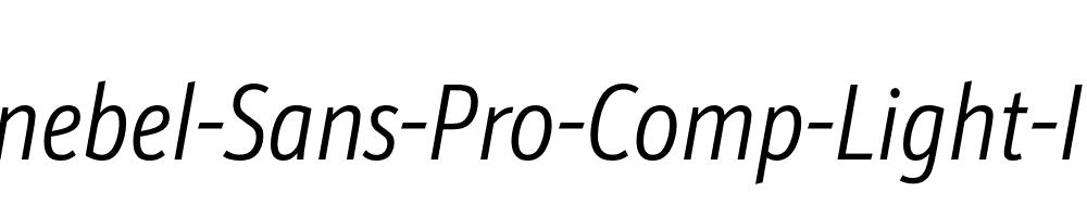 Schnebel-Sans-Pro-Comp-Light-Italic