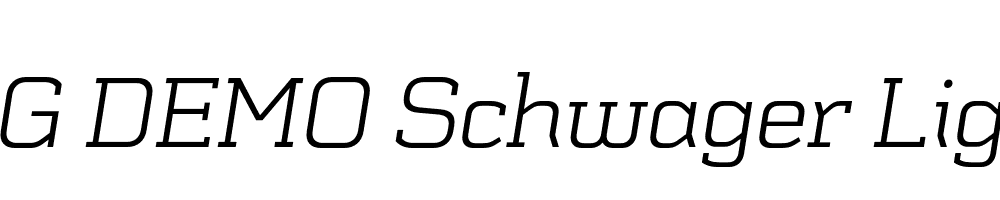  DEMO Schwager Light Light Italic