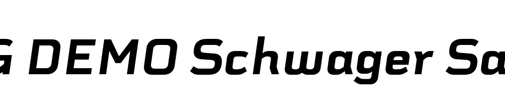  DEMO Schwager Sans Black Italic