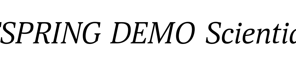  DEMO Scientia Italic