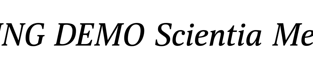  DEMO Scientia Medium Italic