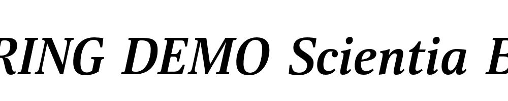  DEMO Scientia Bold Italic