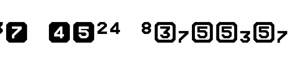  DEMO Screener Numerals