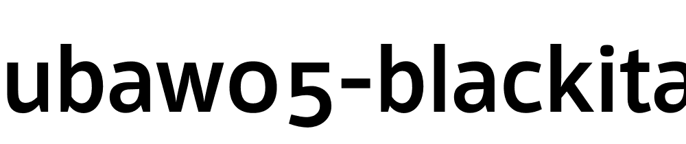 Scubaw05 Blackitalic