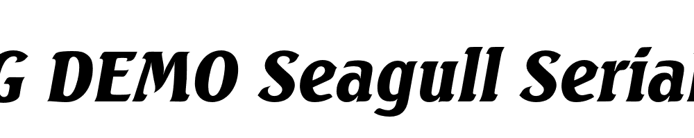  DEMO Seagull Serial Black Italic