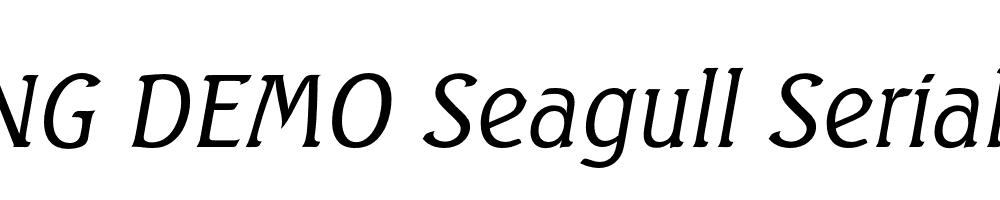  DEMO Seagull Serial Light Italic