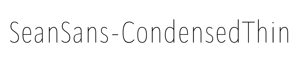 SeanSans-CondensedThin