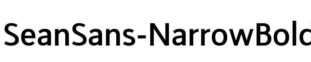 SeanSans-NarrowBold