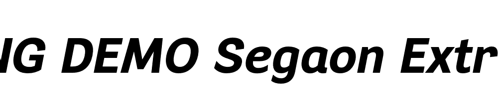  DEMO Segaon ExtraBold Italic