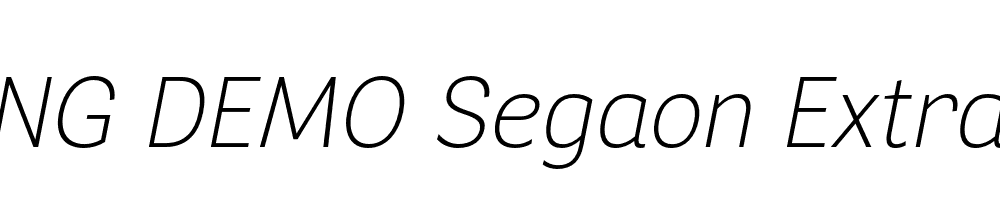  DEMO Segaon ExtraLight Italic