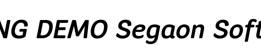  DEMO Segaon Soft Bold Italic