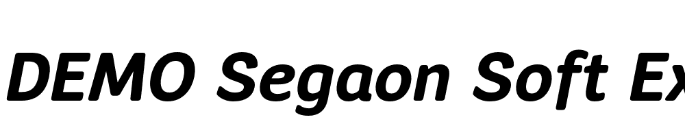  DEMO Segaon Soft ExtraBold Italic