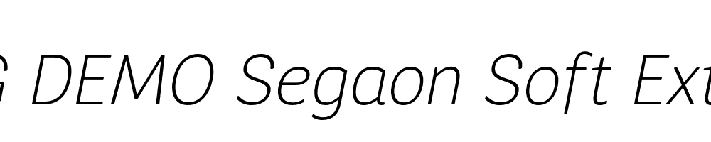  DEMO Segaon Soft ExtraLight Italic