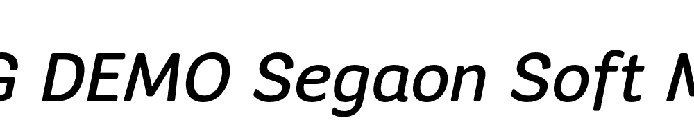  DEMO Segaon Soft Medium Italic