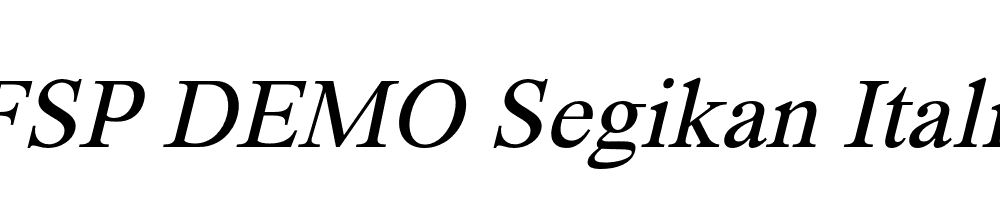 FSP DEMO Segikan Italic