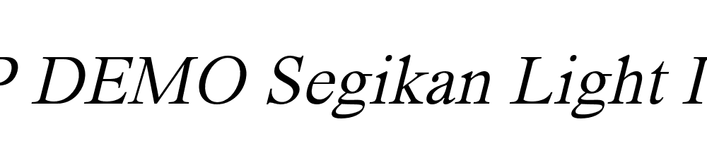 FSP DEMO Segikan Light Italic