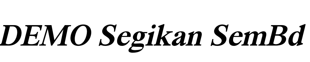 FSP DEMO Segikan SemBd Italic