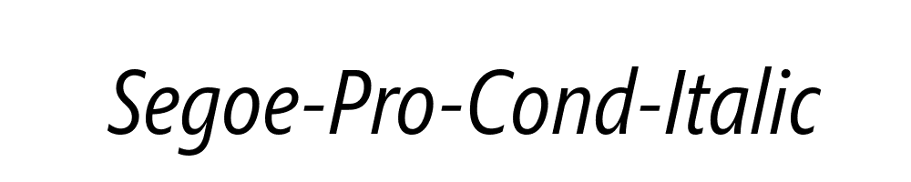 Segoe-Pro-Cond-Italic