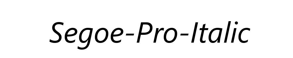 Segoe-Pro-Italic