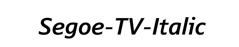 Segoe-TV-Italic