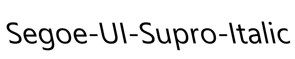 Segoe-UI-Supro-Italic