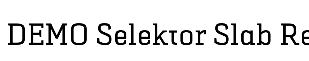  DEMO Selektor Slab Regular Regular