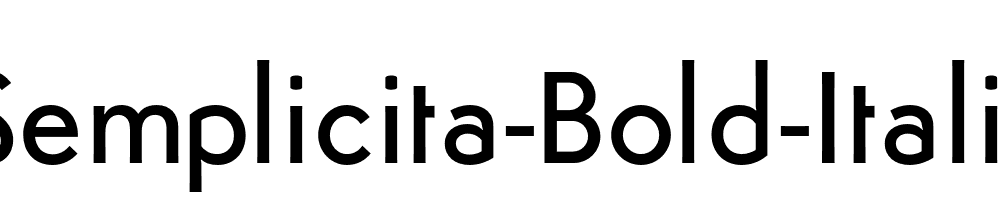 Semplicita Bold Italic