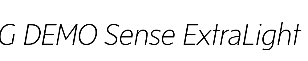  DEMO Sense ExtraLight Italic Regular