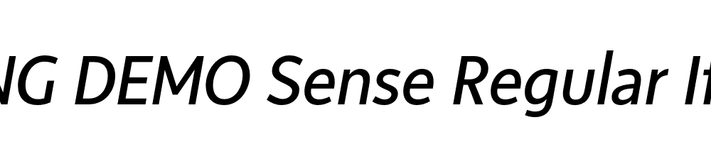  DEMO Sense Regular Italic Regular