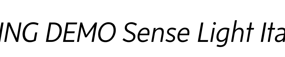  DEMO Sense Light Italic Regular