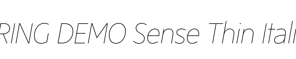  DEMO Sense Thin Italic Regular