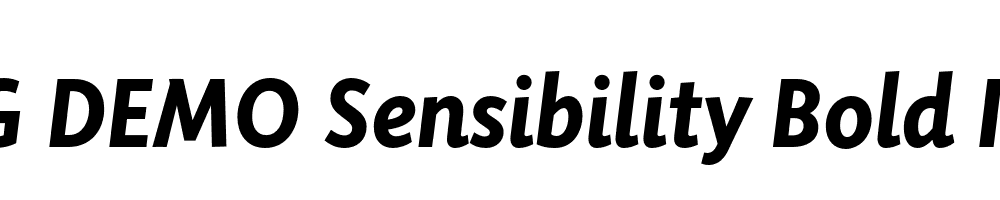  DEMO Sensibility Bold Italic Regular