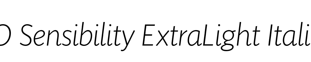  DEMO Sensibility ExtraLight Italic Regular