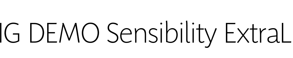  DEMO Sensibility ExtraLight Regular