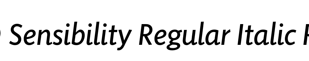  DEMO Sensibility Regular Italic Regular